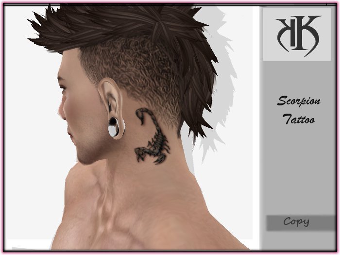 Second Life Marketplace KK Scorpion Neck Tattoo